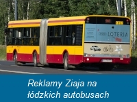 Reklamy Ziaja na łódzkich autobusach