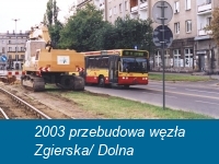 2003 przebudowa węzła Zgierska/ Dolna
