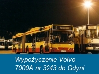 Wypożyczenie Volvo 7000A nr 3243 do Gdyni