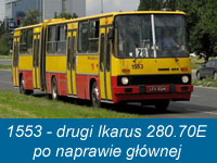 1553 - drugi Ikarus 280.70E po naprawie głównej