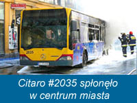 Citaro #2035 spłonęło w centrum miasta