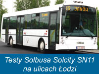 Autobus Solbus Solcity Sn11 na testach w Łodzi