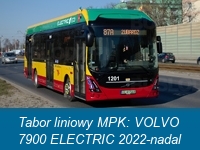 Tabor liniowy MPK: VOLVO 7900 ELECTRIC 2022-nadal