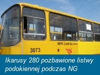 Ikarusy 280 pozbawione listwy podokiennej podczas NG