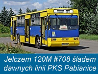 Jelczem 120M #708 śladem dawnych linii PKS Pabianice