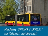 Reklamy SPORTS DIRECT na łódzkich autobusach