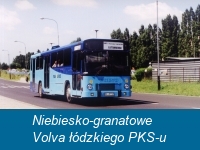 Niebiesko-granatowe Volva łódzkiego PKS-u