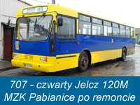 707 - czwarty Jelcz 120M MZK Pabianice po remoncie