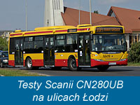 Testy Scanii CN280UB 4x2 EB na ulicach Łodzi