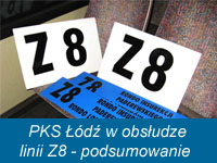PKS Łódź w obsłudze linii Z8 - podsumowanie