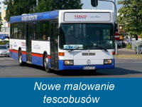 Nowe malowanie autobusów bezpłatnych Tesco