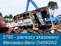 2790 - pierwszy skasowany Mercedes-Benz O405GN2