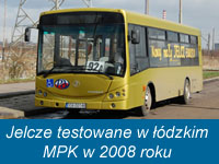 Jelcze testowane w łódzkim MPK w 2008 roku