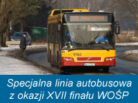 Specjalna linia autobusowa z okazji XVII finału WOŚP