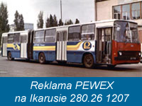 Reklama PEWEX na Ikarusie 280.26 1207