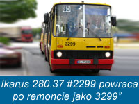 Ikarus 280.37 #2299 powraca po remoncie jako 3299"