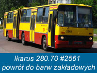 Ikarus 280.70 #2561 powrót do barw zakładowych