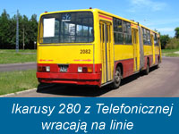 Ikarusy 280 z Telefonicznej wracają na linie