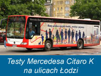 Testy Mercedesa Citaro K na ulicach Łodzi