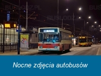 Nocne zdjęcia autobusów