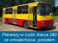 Jedyny w Łodzi Ikarus 260.04 ze zmodernizowanym przodem
