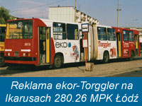Reklama TORGGLER EKO-R na łódzkich autobusach