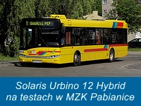 Solaris Urbino 12 Hybrid na testach w MZK Pabianice