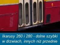 Ikarusy 260 i 280 - dolne szybki w drzwiach, innych niż przednie