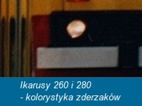 Ikarusy 260 i 280 - kolorystyka zderzaków