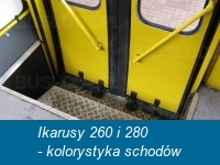 Ikarusy 260 i 280 - kolorystyka schodów