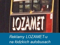 Reklamy LOZAMET-u na łódzkich autobusach